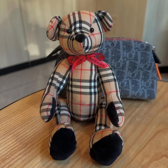 Burberry Plush 1998 Premium Collection Bear Canvas Beige BURBERRY Burberrys C... - Picture 1 of 5